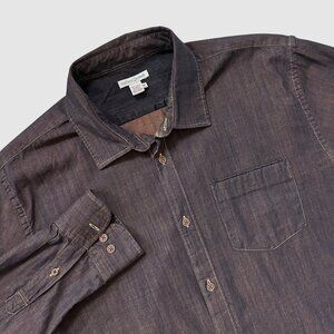 Carbon 2 Cobalt Long Sleeve Button Up Shirt Mens Size M Business Casual Cotton